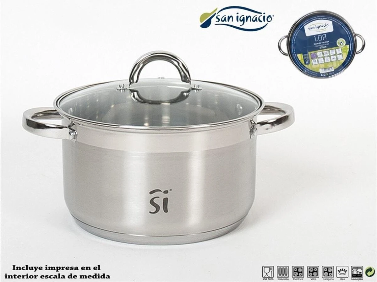 Luxe Kleine RVS Kookpan/pan Loa Met Glazen Deksel 20 Cm 3,9 Liter - Kookpannen/sauspannetje - Koken - Keukengerei 4 Luxe Kleine RVS Kookpan/pan Loa Met Glazen Deksel 20 Cm 3,9 Liter - Kookpannen/sauspannetje - Koken - Keukengerei - Afbeelding 2