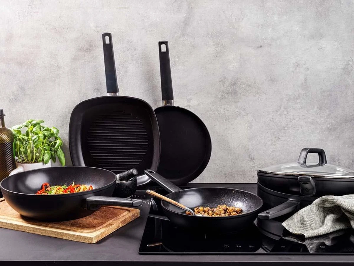 Gero Erik Wok Ø 28 Cm - Aluminium - Inductie - PFAS-vrij 5 Gero Erik Wok Ø 28 Cm - Aluminium - Inductie - PFAS-vrij - Afbeelding 3