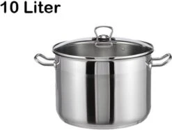 Haushalt Soeppan Met Glazen Deksel - 10 Liter- RVS -Kookpot Serie Winkel 1200x905 13
