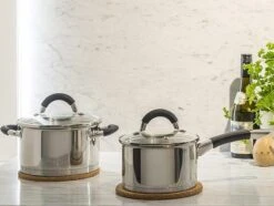 Sola Pannenset Venice - 4 Delig - Ø 16,16,18,20 Cm - Zilver - RVS - Sandwichbodem -Kookpot Serie Winkel 1200x906 4