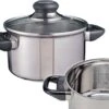 Haushalt 21303 - Kookpan - RVS - 16cm Met Glazen Deksel -Kookpot Serie Winkel 1200x929