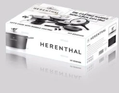 Herenthal Luxe Pannenset - 14-delig - Glazen Deksel - Inductie - Marmeren Coating - PFAS-vrij - Zwart - ES1014M -Kookpot Serie Winkel 1200x934 2