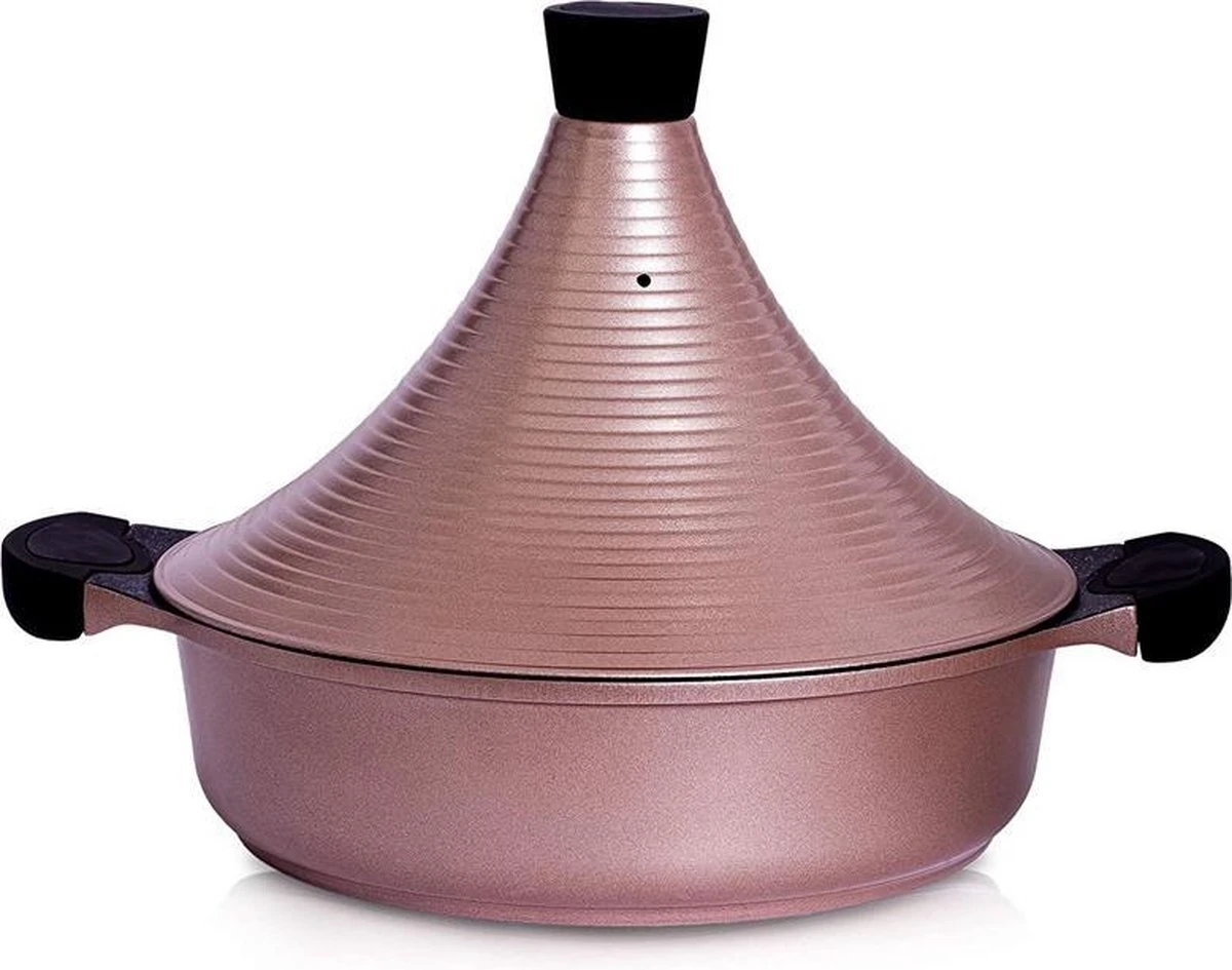 Aluminium Tajine Agadir-geschikt Kleur Rose Gold - Ook Voor Inductie 3 Aluminium Tajine Agadir-geschikt Kleur Rose Gold - Ook Voor Inductie