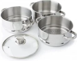 Merkloos Imperial Kitchen Stoompan - 20 Cm - 3 Delig - 21 X 26cm -Kookpot Serie Winkel 1200x954 2
