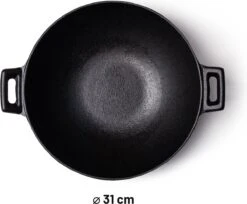 Orange85 Gietijzeren Wokpan - Alle Warmtebronnen - Inductie - Wok - Zwart - 31cm - Gietijzer - Wokpannen 11 Orange85 Gietijzeren Wokpan - Alle Warmtebronnen - Inductie - Wok - Zwart - 31cm - Gietijzer - Wokpannen -Kookpot Serie Winkel 1200x989