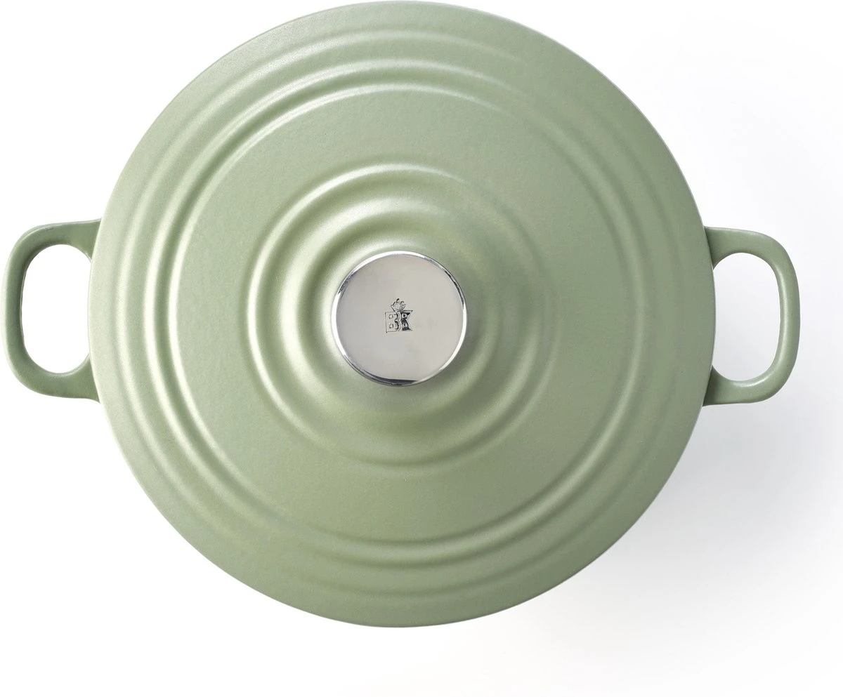 BK Bourgogne Braadpan Ø 24 Cm - Groen - Gietijzer - Inductie 7 BK Bourgogne Braadpan Ø 24 Cm - Groen - Gietijzer - Inductie - Afbeelding 5