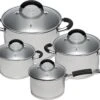 Sola Pannenset Venice - 4 Delig - Ø 16,16,18,20 Cm - Zilver - RVS - Sandwichbodem -Kookpot Serie Winkel 1200x995