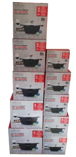 Royalty Line - Marble Soep/braadpan - Met Glazen Deksel Zwart - 20 CM. RL-BS20ML -Kookpot Serie Winkel 579x1200