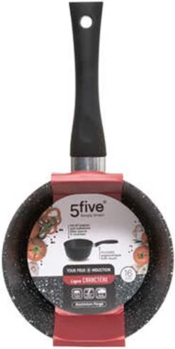5Five - Steelpan/sauspan - Alle Kookplaten Geschikt - Zwart - D16 Cm -Kookpot Serie Winkel 604x1200