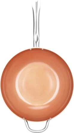 Swiss Pro+ - SP-WK28C - Aluminium Wokpan 28 Cm - Geschikt Voor Alle Warmtebronnen - Koper -Kookpot Serie Winkel 669x1200