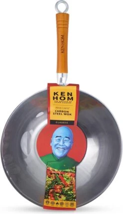 Ken Hom Classic Wok - Ø 32cm In Koolstofstaal En Houten Greep 7 Ken Hom Classic Wok - Ø 32cm In Koolstofstaal En Houten Greep -Kookpot Serie Winkel 690x1200
