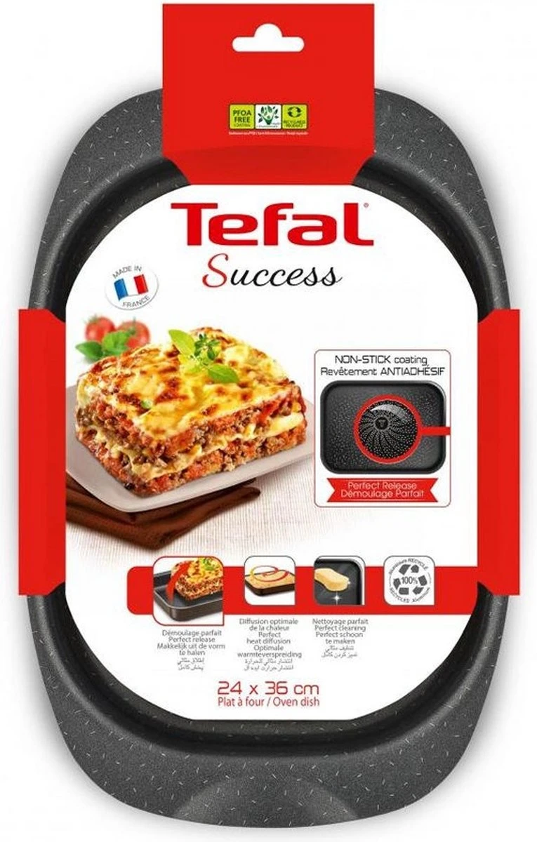 Tefal Success Ovenware Ovenschotel - 24 X 36 Cm - Aluminium 4 Tefal Success Ovenware Ovenschotel - 24 X 36 Cm - Aluminium - Afbeelding 2