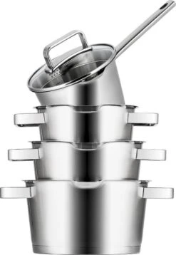 Sola Pannenset Diamond - 4 Delig - Ø 16,16,18,20 Cm - Zilver - RVS - Sandwichbodem 14 Sola Pannenset Diamond - 4 Delig - Ø 16,16,18,20 Cm - Zilver - RVS - Sandwichbodem -Kookpot Serie Winkel 827x1200 1