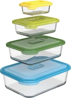 Joseph Joseph Nest Ovenschalen - Incl. Deksels - Glas - 4 Stuks -Kookpot Serie Winkel 870x1200