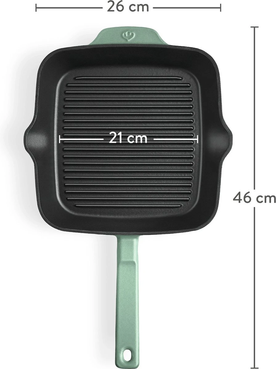 Springlane Gietijzeren Grillpan Mint, 26 Cm 4 Springlane Gietijzeren Grillpan Mint, 26 Cm - Afbeelding 2