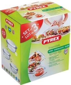 Pyrex Optimum Ovenschalenset 1,4 L - 2,1 L - 3 L - 21 X 18 X 8 Cm - 24 X 20 X 10 Cm - 27 X 23 X 11 Cm -Kookpot Serie Winkel 993x1200 1